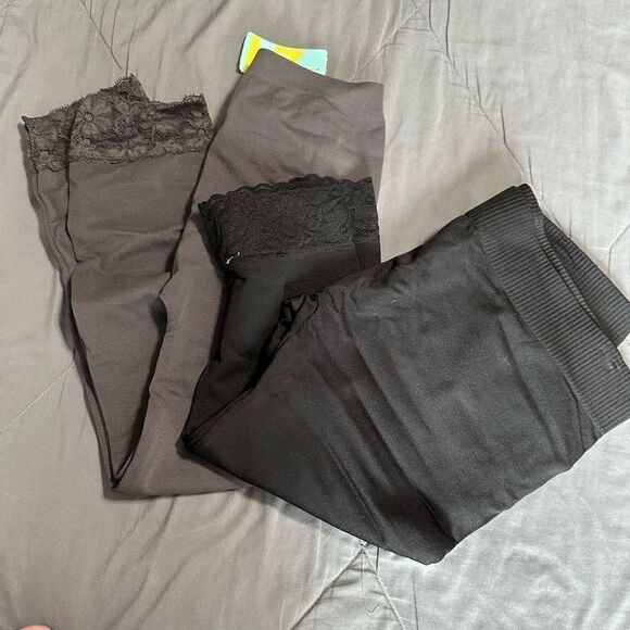 Ambiance & Active Basic Woman’s seamless leggings bundle of 2 - Picture 4 of 7